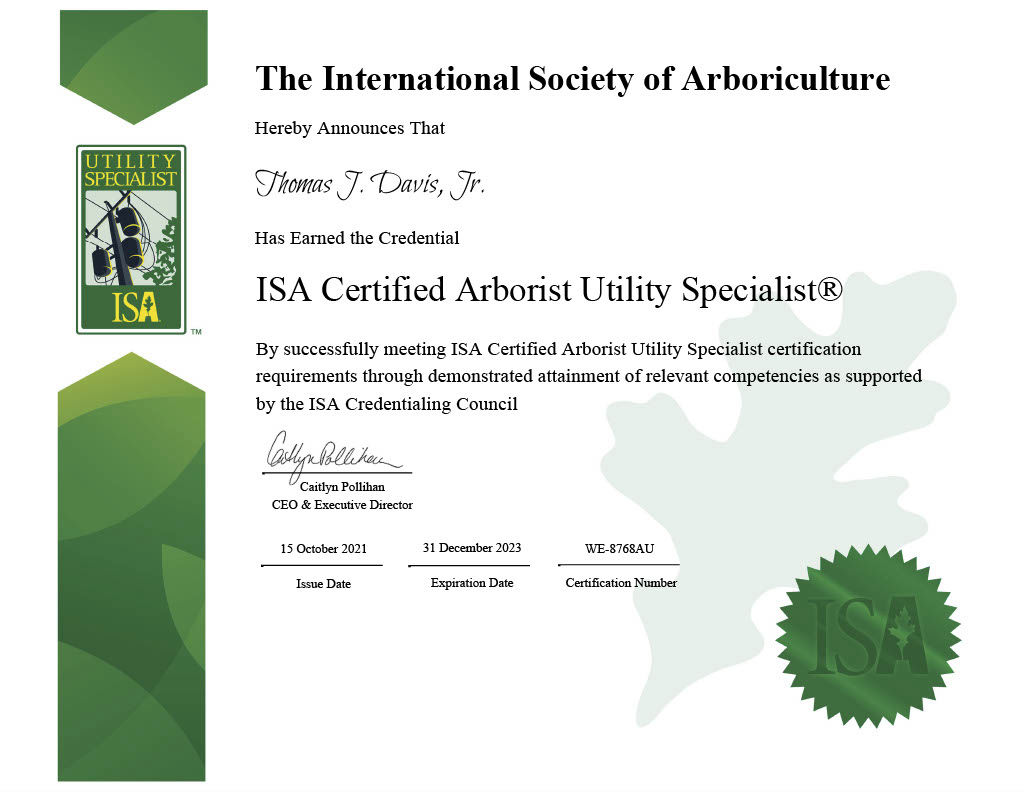TJD Utility Specialist Certification